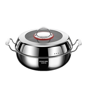 Kengo 316L Stainless Steel Steamer <b>Pot</b> 31L Large Capacity Induction Compatible Steam Hot <b>Pot</b> For Family Meals - Product Image 3