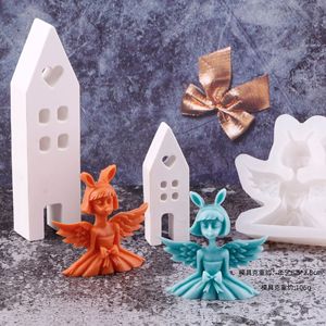 3D Cute Girl Design Angel <strong>Doll</strong> Silicone <strong>Mold</strong> for Cake Decorating Aromatherapy Candles Home Decals - Product Image 2