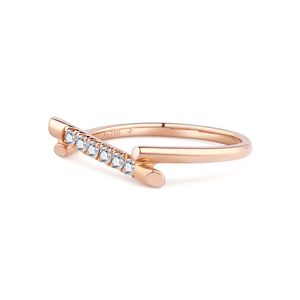 แหวนหมั้นเพชรกลมสีโรสโกลด์18K สุดหรูดีไซน์โดดเด่นสำหรับงานแต่งงานและปาร์ตี้สไตล์อินเทรนด์ - Product Image 2