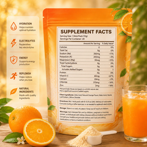Suplementos Deportivos para Adultos, Orgánicos, Bajos en Carbohidratos, Sabor a Fruta, Vitamina C, Bebida Instantánea en Polvo con Electrolitos, Refuerzo Inmunológico, 10 g - Product Image 4