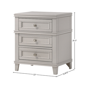 3 <b>Drawer</b> Nightstand With Usb Port Modern Bedroom <b>Storage</b> Cabinet - Product Image 3