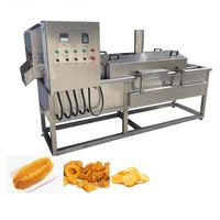 Vente chaude Machine À Frire Plantain Pommes De Terre Friteuse Chips Friture Machine Continue Banane Fruits De Mer Poulet Friteuse