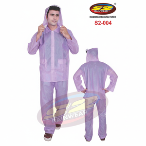 เสื้อกันฝนพีวีซีใสแบบเรียบง่ายทันสมัยน้ำหนักเบาสำหรับผู้ชาย S2 ชุดกันฝนสำหรับการเดินทาง - Product Image 1