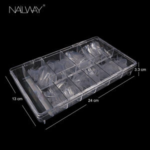 <span class=keywords><strong>Gel</strong></span> suave, media cubierta, acrílico transparente, estilo de <span class=keywords><strong>pies</strong></span> de pato, puntas de uñas acampanadas, puntas de uñas postizas francesas anchas, 500 Uds. - Product Image 6