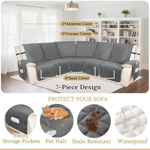 100% su geçirmez kadife kumaş Recliner kesit kanepe kapakları L şekilli köşe uzanmış kanepe kılıfı kalın kaymaz ve yıkanabilir - Product Image 6