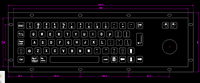Keyboard logam komputer Tablet Pc kualitas tinggi untuk Panel Backlit baja Mini Ipad dengan Mouse Trackball