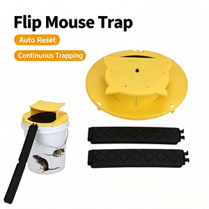 Piège à souris automatique à rabat, à réinitialisation automatique, à semi-conducteurs, <span class=keywords><strong>pour</strong></span> <span class=keywords><strong>intérieur</strong></span> et extérieur, réutilisable, attrape-rats, compatible 5 gallons - Product Image 1