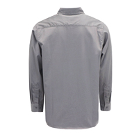 Chemise de travail à manches longues en coton 100% pour homme, design classique uni, anti-statique, résistante aux hautes températures, avec boutons