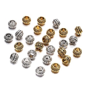 Metal <b>Beads</b> 8mm Round Spacer <b>Beads</b> <b>Silver</b> And Gold Mixed Colors For Bracelet Making Plated Metal Jewelry Accessories - Product Image 1