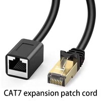 Cable de Conexión Ethernet SSTP Cat7 de Alta Velocidad, Negro, 1-100m, 15m, Cable de Conexión de 28 AWG, Marca Neutral, 8 Conductores