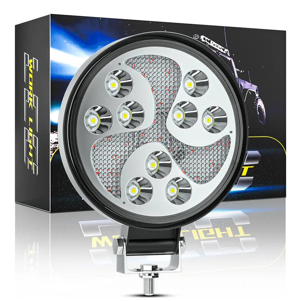 yosovlamp Car LED work lights Round hot wheel auxiliary lights Off-road vehicle lights Motorcycle headlights