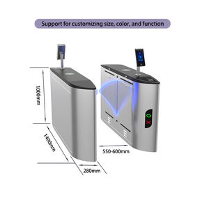 Vente chaude, fabricant de tourniquets de sécurité à haute sécurité en acier inoxydable anti-tailgating, à entraînement sans balais, avec contrôle d'accès NFC, pour gymnase, porte à battants - Product Image 2