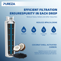 Cartucho de Filtro de Agua Manual para el Hogar PUREZA Z039, de Plástico, Certificado NSF42, Duración del Filtro de 6 Meses, Instalación Rápida sin Herramientas