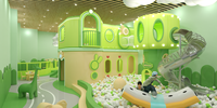 Zone de jeu intérieure douce: Style vibrant pour stimuler l'intérêt des enfants Projet de jeu interactif pour les enfants Jeu d'exercice et plaisir sans fin