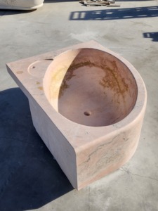 Bañeras Ovaladas Modernas de Lujo Hechas a Medida, Exclusivas Rosa Aurora/Portogallo, Bañeras Independientes para Hidromasaje, para Hoteles, Villas, Casas - Product Image 3