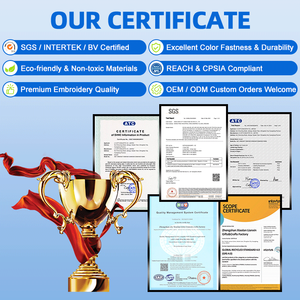 라운드 복싱 자수 패치, 팔 또는 가슴 부착용 맞춤 제작 배지, 재봉 및 벨크로 뒷면 - Product Image 4