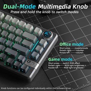 Teclado Mecánico Inalámbrico para <span class=keywords><strong>Juegos</strong></span> SOLAKAKA Ki75 Tri-Modo RGB con Legendación Lateral, Tipo: Interruptor Seiya, Alta Calidad, Dropshipping - Product Image 3