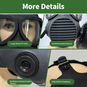 रासायनिक/जैविक/परमाणु विषाक्त पदार्थों और विषाक्त धुएं के खिलाफ पूर्ण-फेस गैस मास्क सुरक्षा - Product Image 4