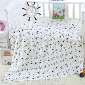 Couverture en mousseline de bambou <span class=keywords><strong>pour</strong></span> bébé à motif réactif <span class=keywords><strong>personnalisé</strong></span>, 2 couches, couverture d'emmaillotage, vente en gros, tissu en coton biologique, couverture en mousseline - Product Image 3