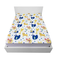 Protège-matelas Premium Lavable à Motif Dessin Animé, Imprimé Numérique, Imperméable, avec Bande Élastique, Anti-bactérien, Toutes Saisons