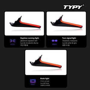 Feux de freinage, clignotants, réflecteurs de recul, feux arrière, feux antibrouillard, lampes LED de pare-chocs arrière pour Toyota RAV4 2020-2023 - Product Image 4