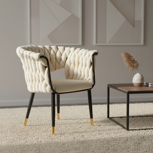 Fauteuils de salon en métal doré, design moderne, <span class=keywords><strong>beige</strong></span>, pour café, restaurant - Product Image 1