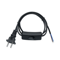 Câble électrique double en PVC Weikong pour lampe de bureau en cuivre, faisceau de câblage dénudé 303 à deux fils, connecteur plat de 1,5 m