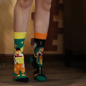 Alta qualidade incompatíveis desenhos animados meias unisex design feliz meias engraçado moda novidade meias