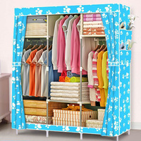 Armoire en Métal Non-Tissé à Compartiments Multiples, Design Moderne, Démontable pour Chambre d'Hôtel ou Salon