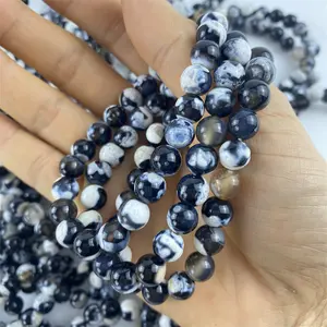 Pulseira de cristal Orca Agate para Ornamento de Casa 8mm Atacado