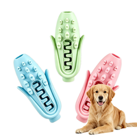 Jouet à mâcher pour chien en silicone de qualité alimentaire, motif chien de dessin animé mignon, durable, bâtonnet de dentition en maïs, pour le nettoyage des dents, utilisation en extérieur, jouet pour animaux de compagnie