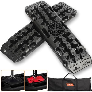 Estera de pistas de recuperación <span class=keywords><strong>4x4</strong></span>, tablero de tracción de recuperación de plástico, tablero todoterreno 4WD para Jeep Sand Mud Snow - Product Image 2