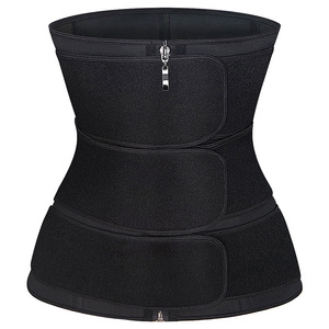 En gros 3 Courroies 9 <span class=keywords><strong>Os</strong></span> En Acier Réglable Femmes Latex Taille Formateur Corset Ceinture avec Fermeture À Glissière - Product Image 2