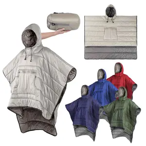 Outdoor Adult-shaped Ultra-light Down Cotton Winter Thickening Wearable Cloak Adult Sleeping Bag