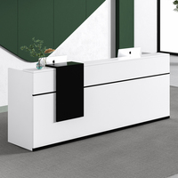 Réception de luxe moderne Réception de la société pour le bureau ou le salon Panneau MDF et MFC en bois blanc Conception OEM ODM personnalisable