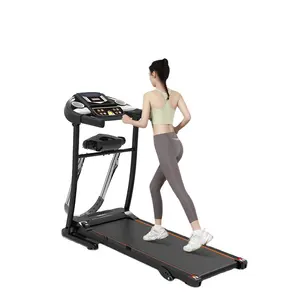Lijiujia Indoor mini home use gym electric run machine folding treadmills with barbell