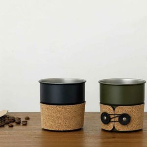 Manchon de tasse réglable en PU effet bois, avec logo personnalisé, réutilisable, résistant à la chaleur, en cuir, pour tasse à café et mug de voyage extérieur - Product Image 2