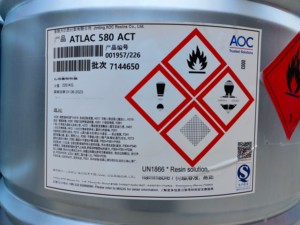 AOC atlac 580act cao cấp <span class=keywords><strong>Bisphenol</strong></span> một Urethane Vinyl <span class=keywords><strong>Ester</strong></span> nhựa cho vận chuyển và chống ăn mòn FRP sản phẩm - Product Image 6