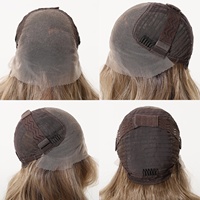 Peluca de seda japonesa realista, larga y rizada, color marrón claro, para mujer, con base frontal 13x6 de gran superficie, atada a mano, transpirable, de cobertura completa.