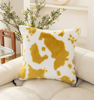 Housse de coussin en peluche double face motif vache, coton PP, imprimé gaufré, design créatif, décoration d'intérieur, cadeau, vente en gros immédiate