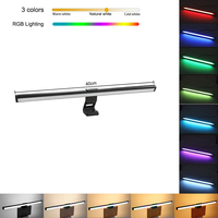 Lampe Moniteur RVBIC Intelligente Courbée pour Écran PC, Alimentée par USB, Style Moderne, Matériau ABS, Idéale pour Chambre, Gaming et Éclairage