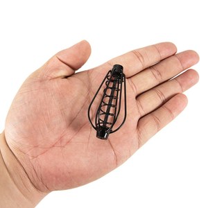 Cage d'alimentation pour la pêche à la <span class=keywords><strong>carpe</strong></span>, accessoire à ressort pour attraper des poissons, méthode noire - Product Image 2