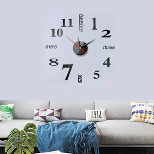 Modern Frameless Large Vintage Metal Art DIY Home <b>Wall</b> Clock Watches Hours Decoration 3D <b>Wall</b> Clock - Product Image 5