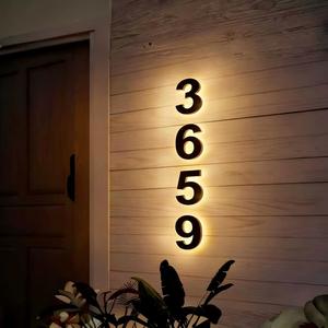 Custom Acrylic Stainless Steel Backlit LED <b>Logo</b> Sign for Business Office Shop Outdoor 3D <b>Wall</b> Signage - Product Image 3