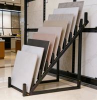 Support d'affichage triangulaire pliable en métal personnalisé pour carreaux de céramique / Étagère d'exposition pour carreaux / Support pour carreaux de céramique - Modèle CHP A15N