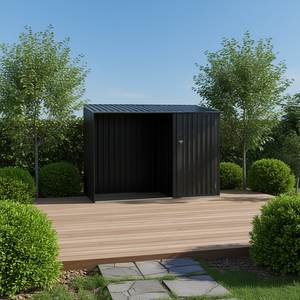 Abri de rangement pour bois de chauffage extérieur en acier galvanisé, support durable pour bûches, pour jardin et patio - Product Image 2