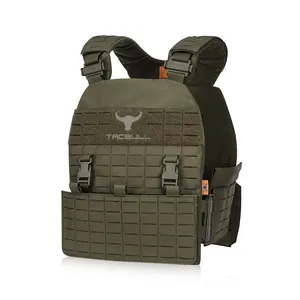 Cytac/Tacbull Utility Plate Carrier Green color Nylon 500D with Molle Cut and triple mag pouch, light weight and comfortable