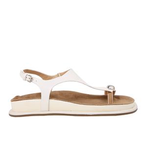 Sandales de plage YX pour femme, nouvelle collection été 2025, style plateforme, à semelle épaisse, motif chevrons, bout ouvert, décontractées, blanches, tendance, avec détails métalliques - Product Image 5