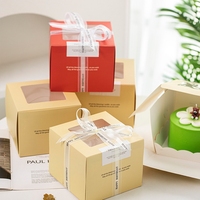 Boîte à gâteau transparente en gros avec fenêtre pour gâteaux d'anniversaire et boîtes alimentaires pliables avec logo personnalisé