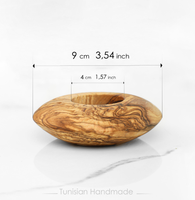 Lampe à thé en bois d'olivier artisanal de haute qualité, bougeoir en bois, pot à bougie, article de décoration familiale pour les fêtes de Pâques